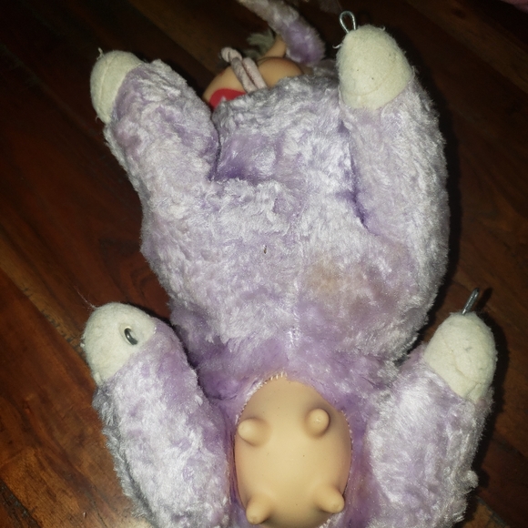 Vintage Rushton Cow Rubber Face Purple Elsie Bell Plush 1950s Stuffed Animal T - Picture 11 of 14